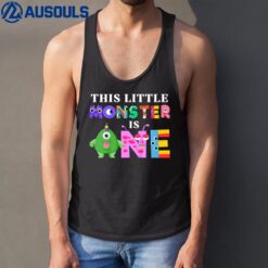Kids This Little Monster is One 1st Birthday Party Family Monster Tank Top