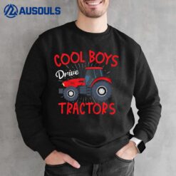 Kids Tractor Boy Young Farmer Cool Boys Drive Tractors Sweatshirt