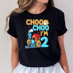 Kids Train Choo Choo I'm 2 Year Old Toddler 2nd Birthday T-Shirt