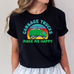 Kids Trash Truck Garbage Day Garbage Trucks Make Me Happy T-Shirt