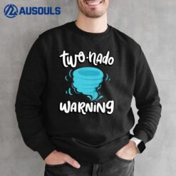 Kids Two-nado Warning 2nd Birthday Tornado Themed Birthday Sweatshirt