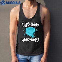 Kids Two-nado Warning 2nd Birthday Tornado Themed Birthday Tank Top