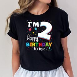 Kids Two 2yr 2th Birthday Happy Birthday Boy 2 Years Old T-Shirt