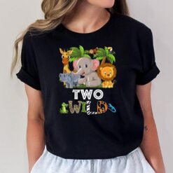 Kids Two Wild Zoo Theme Birthday Safari Jungle Matching Party T-Shirt
