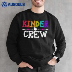 Kinder Crew Funny Kindergarten Teacher 100th Day of School Sweatshirt