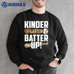 Kindergarten Batter Up Baseball Back To School Sweatshirt