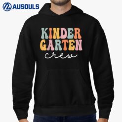 Kindergarten Crew Retro Groovy Vintage First Day Of School Hoodie