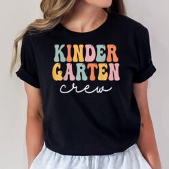 Kindergarten Crew Retro Groovy Vintage First Day Of School T-Shirt