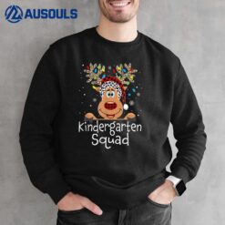 Kindergarten Teacher Squad Reindeer Funny Teacher Christmas Sweatshirt