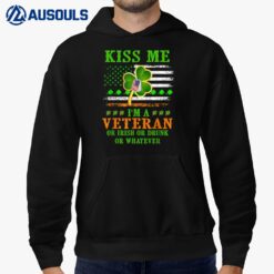 Kiss Me I'm A Veteran Irish St Patrick's Day Veteran Hoodie