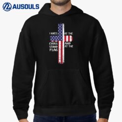 Kneel Cross At The Cross Memorial Day Never Forget Veteran Hoodie