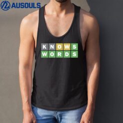 Knows Words  Word Guessing Game  Guess The Word Game Tank Top