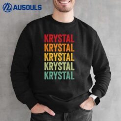 Krystal Rainbow Repetition of Krystal Name Text Sweatshirt