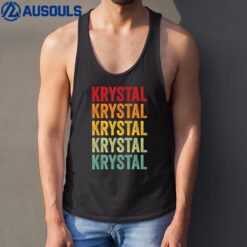 Krystal Rainbow Repetition of Krystal Name Text Tank Top