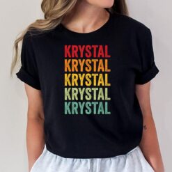 Krystal Rainbow Repetition of Krystal Name Text T-Shirt