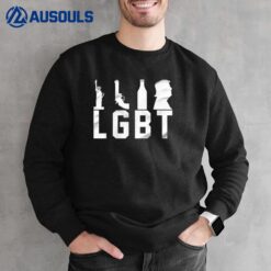 LGBT Liberty Guns Beer Trump Lesbian Outfit Trans Girl Pan Sweatshirt