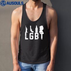 LGBT Liberty Guns Beer Trump Lesbian Outfit Trans Girl Pan Tank Top