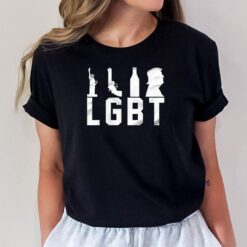 LGBT Liberty Guns Beer Trump Lesbian Outfit Trans Girl Pan T-Shirt