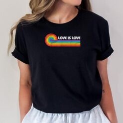 LGBTQ Love Is Love Retro Vintage T-Shirt