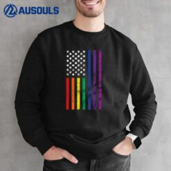 LGBT USA Flag US America Lesbian Outfit Trans Girl Pan Sweatshirt