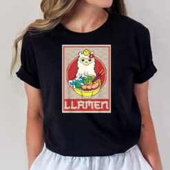 LLama Ramen Japanese Anime Gift Boys Girls Official nager T-Shirt