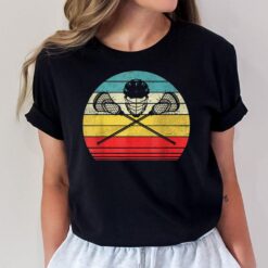 Lacrosse Vintage Retro Lacrosse Stick Sun Gift T-Shirt