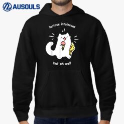 Lactose Intolerant But Oh Well Funny Cute Cat Hoodie