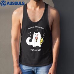 Lactose Intolerant But Oh Well Funny Cute Cat Tank Top