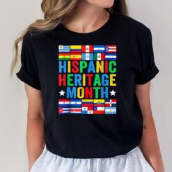 Latin Countries Flag Hispanic Heritage Month Latino Pride T-Shirt