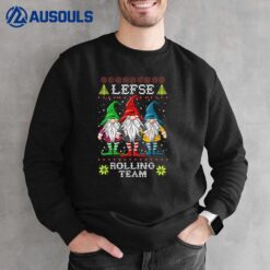 Lefse Rolling Team Christmas Baking Tomte Gnome Sweatshirt