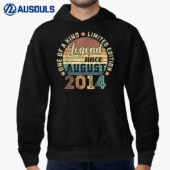 Legend Since August 2014 8th Birthday Gift 8 Years Old Boy Hoodie