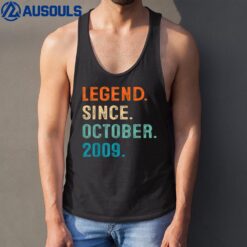 Legend Since October 2009 13th Birthday Gift 13 Year Old Boy Tank Top