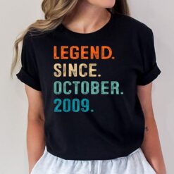Legend Since October 2009 13th Birthday Gift 13 Year Old Boy T-Shirt