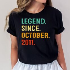 Legend Since October 2011 11th Birthday Gift 11 Year Old Boy T-Shirt