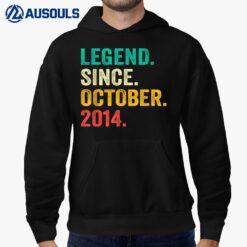 Legend Since October 2014 8th Birthday Gifts 8 Years Old Boy Hoodie