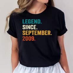 Legend Since September 2009 13th Birthday Gift 13 Years Old T-Shirt