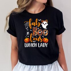 Leopard Fab Boo Lous Lunch Lady Team Teacher Halloween T-Shirt