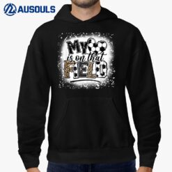 Leopard My Heart Is On That Field Soccer Love Game Day Vibes Hoodie