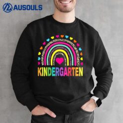 Leopard Rainbow Kindergarten Teacher First Day of School Sweatshirt