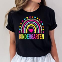 Leopard Rainbow Kindergarten Teacher First Day of School T-Shirt