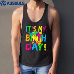 Let's Glow Party It's My Birthday Gifts  Boys Girls Tank Top