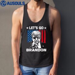 Let's Go Braden Brandon Conservative Anti Liberal US Flag Tank Top