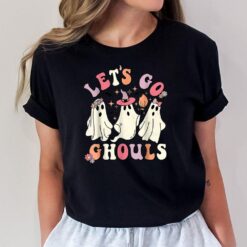 Let's Go Ghouls Halloween Ghost Outfit Costume Retro Groovy T-Shirt