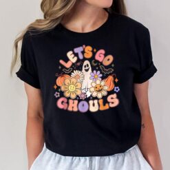 Let's Go Ghouls Retro Groovy Halloween Ghost Pumpkin T-Shirt