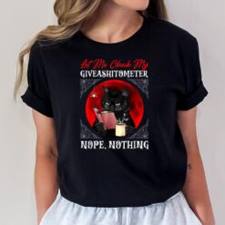 Lets Me Check My Giveashitometer Nope Nothing Fun Cat Lover T-Shirt