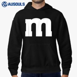 Letter M Capital Alphabet Funny halloween costumes group Hoodie