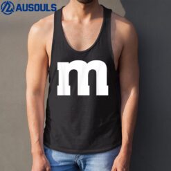 Letter M Capital Alphabet Funny halloween costumes group Tank Top