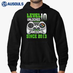 Level 10 Unlocked Awesome Since 2013 10th Birthday Gaming_1 Hoodie