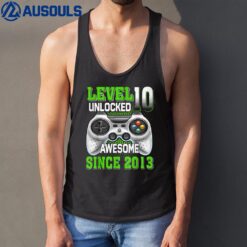Level 10 Unlocked Awesome Since 2013 10th Birthday Gaming_1 Tank Top