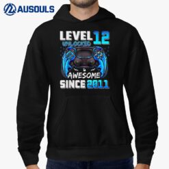 Level 12 Unlocked Awesome Since 2011 12th Birthday Gaming Hoodie